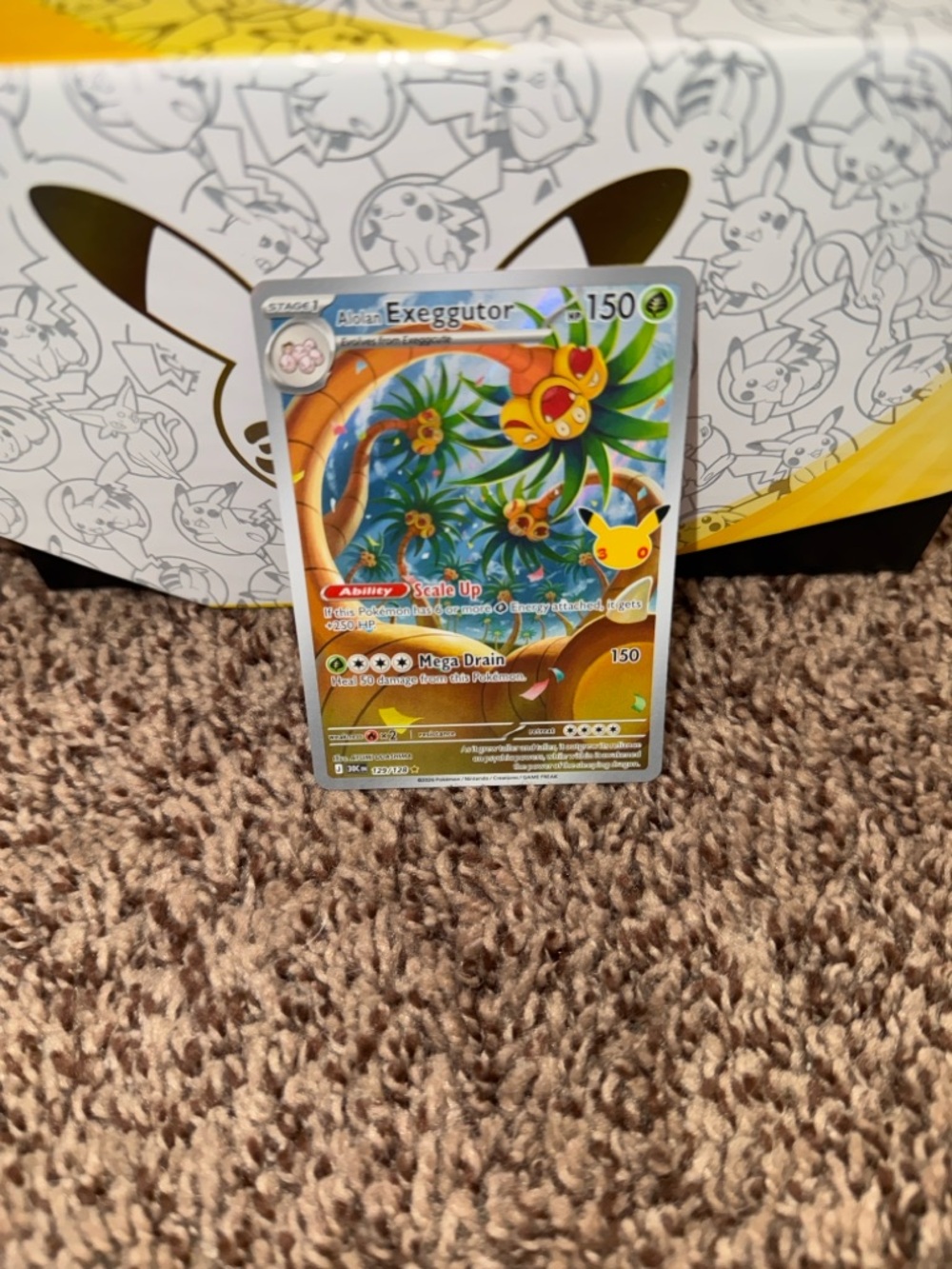 Alolan Exeggutor 129/128 Pokemon Card 30TH ANNIVERSARY